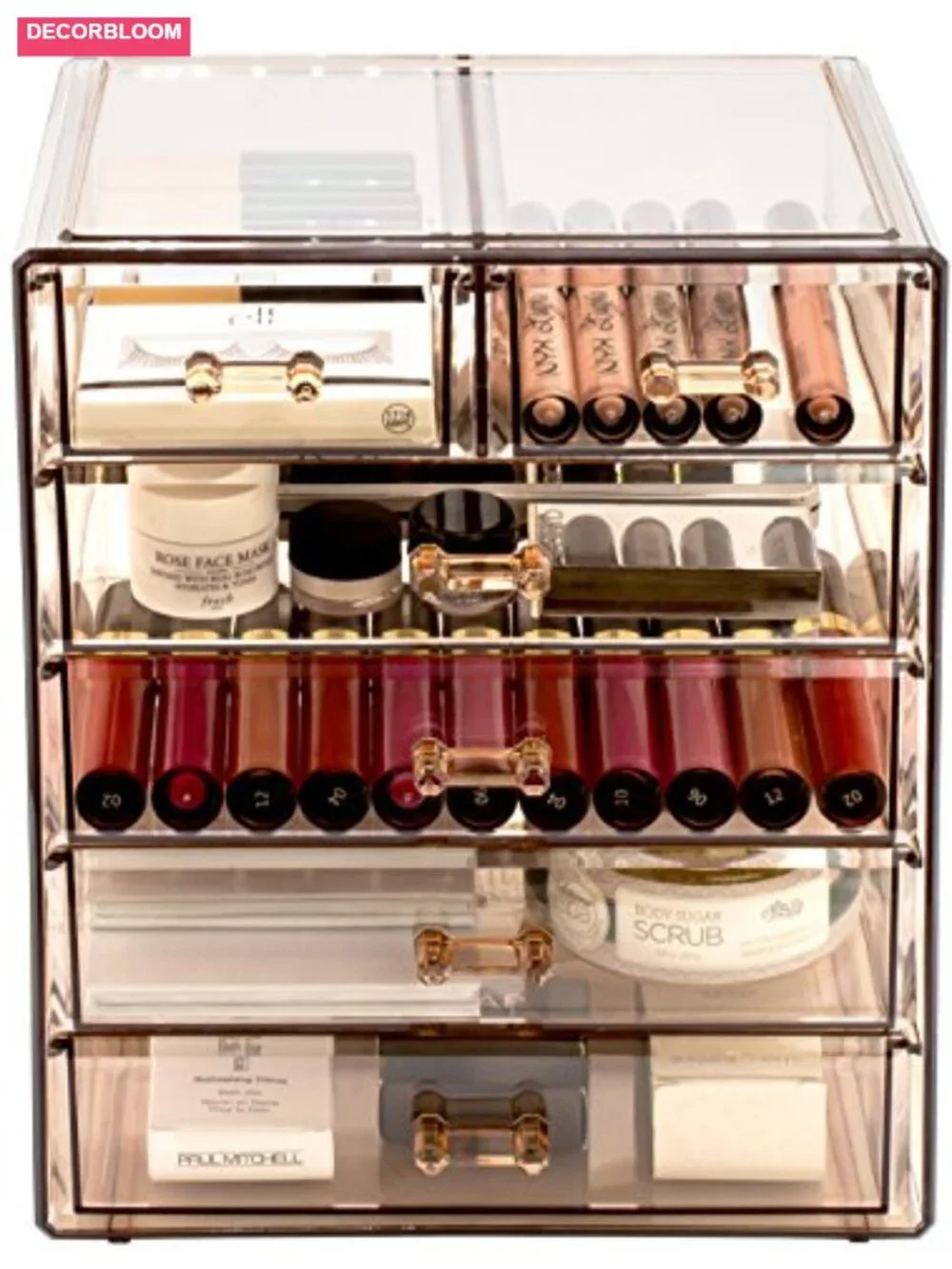 Acrylic 6-Drawer Makeup Organizer Set for Vanity & Countertop